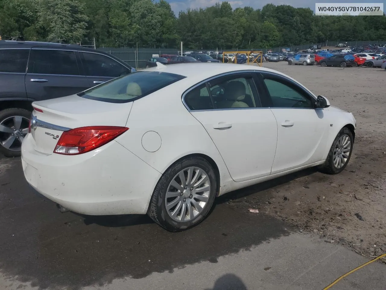 2011 Buick Regal Cxl VIN: W04GY5GV7B1042677 Lot: 61462454