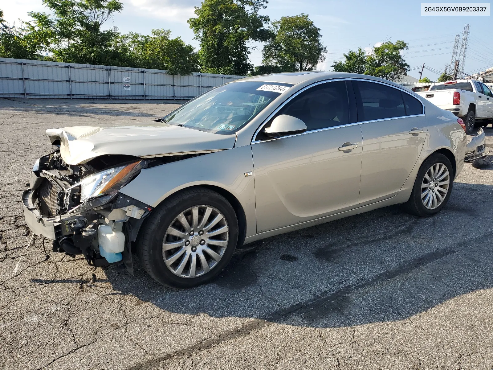 2011 Buick Regal Cxl VIN: 2G4GX5GV0B9203337 Lot: 61721284