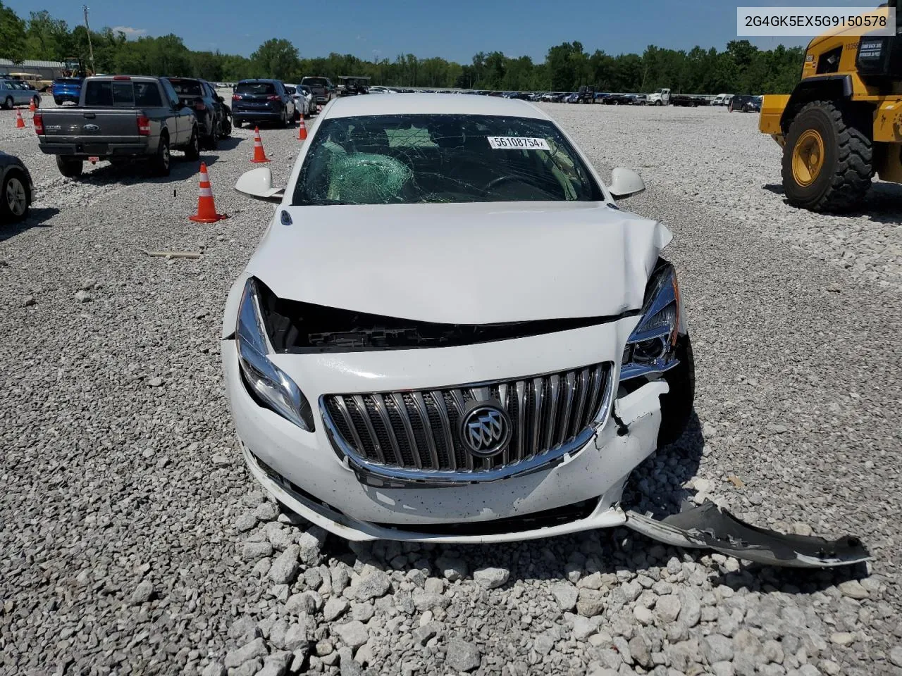 2016 Buick Regal VIN: 2G4GK5EX5G9150578 Lot: 56108754