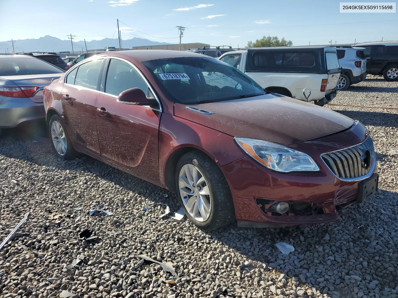 2016 Buick Regal VIN: 2G4GK5EX5G9115698 Lot: 67518794