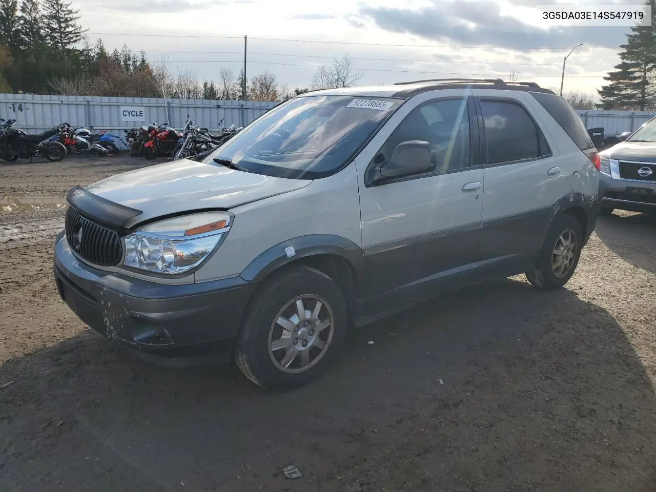 3G5DA03E14S547919 2004 Buick Rendezvous Cx