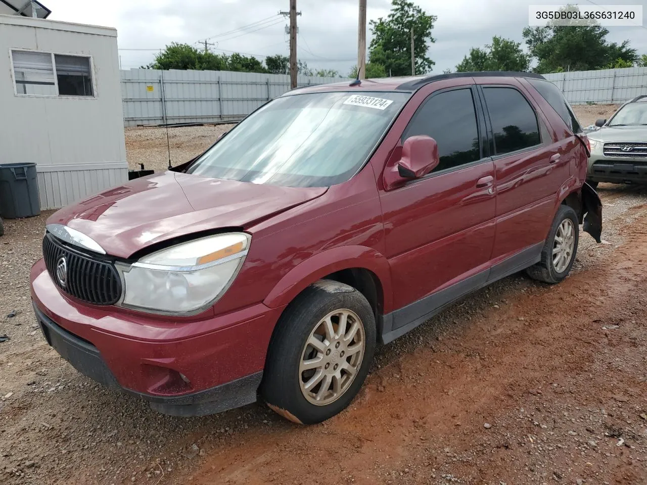 2006 Buick Rendezvous Cx VIN: 3G5DB03L36S631240 Lot: 55933124