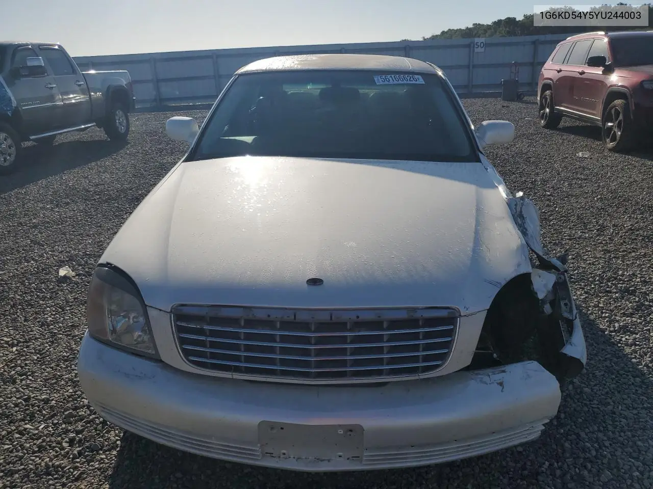 2000 Cadillac Deville VIN: 1G6KD54Y5YU244003 Lot: 56166626
