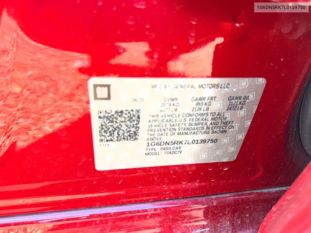 1G6DN5RK7L0139750 2020 Cadillac Ct5 Premium Luxury