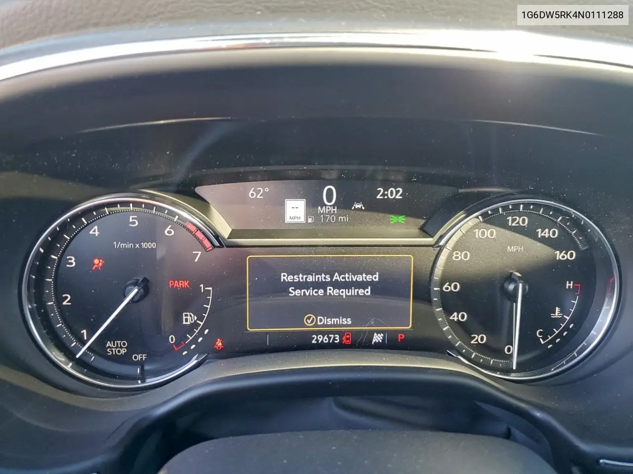 1G6DW5RK4N0111288 2022 Cadillac Ct5 Luxury