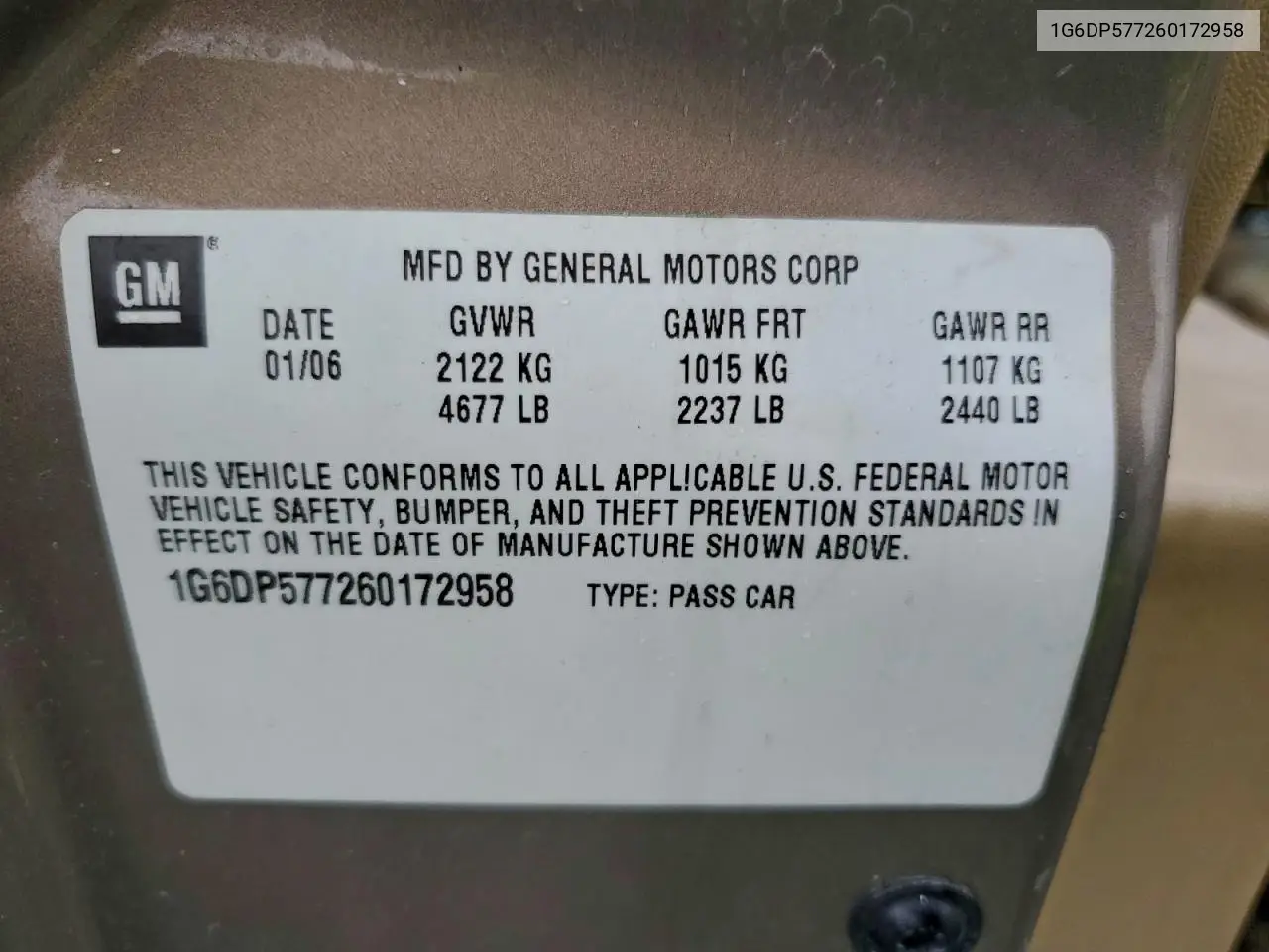 1G6DP577260172958 2006 Cadillac Cts Hi Feature V6