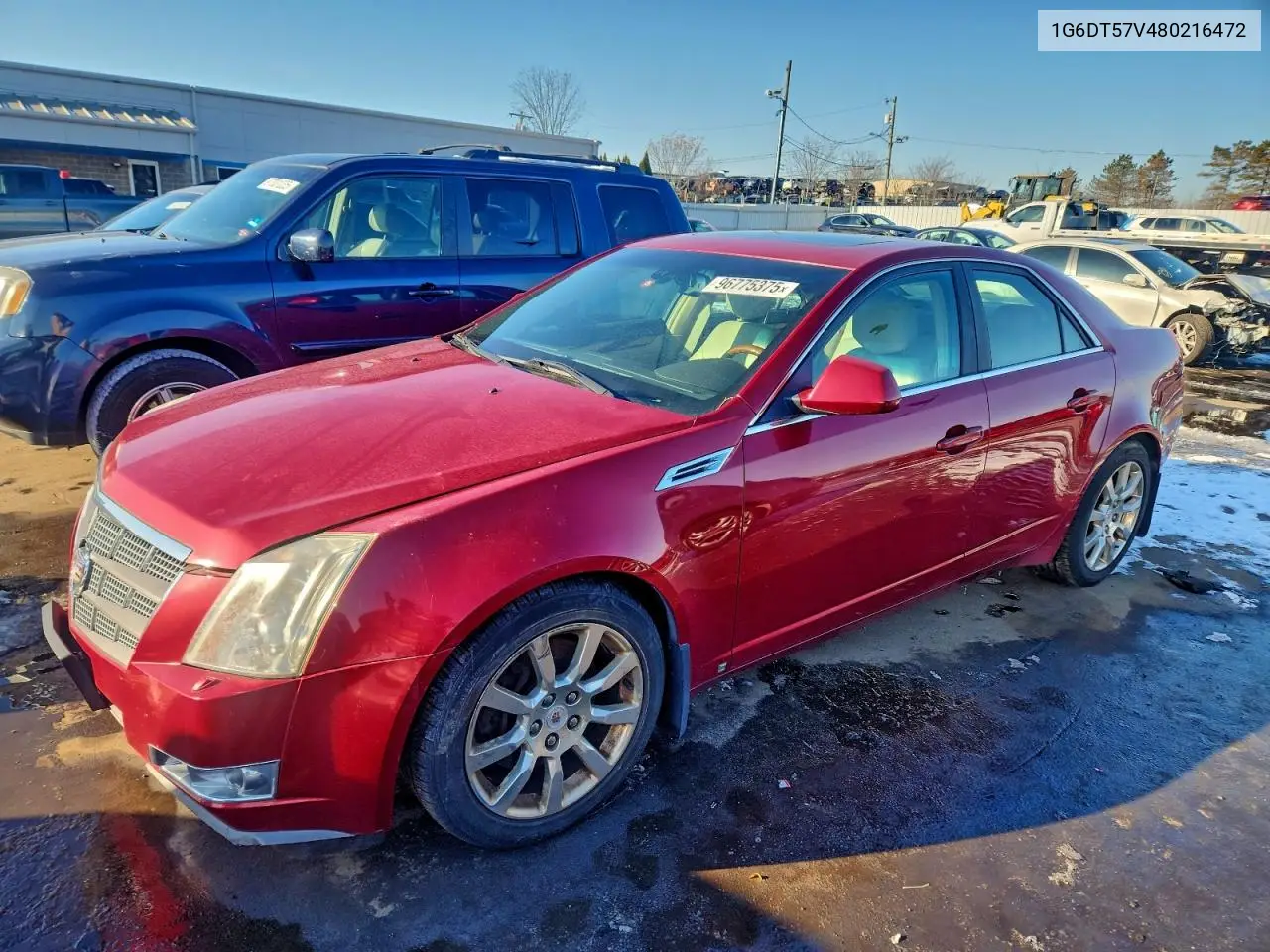 1G6DT57V480216472 2008 Cadillac Cts Hi Feature V6
