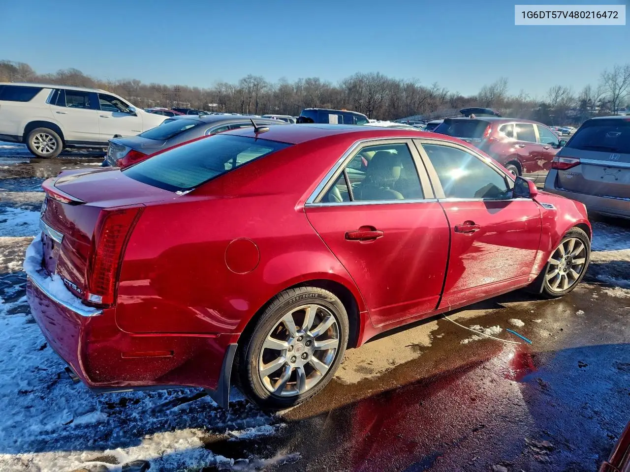 1G6DT57V480216472 2008 Cadillac Cts Hi Feature V6