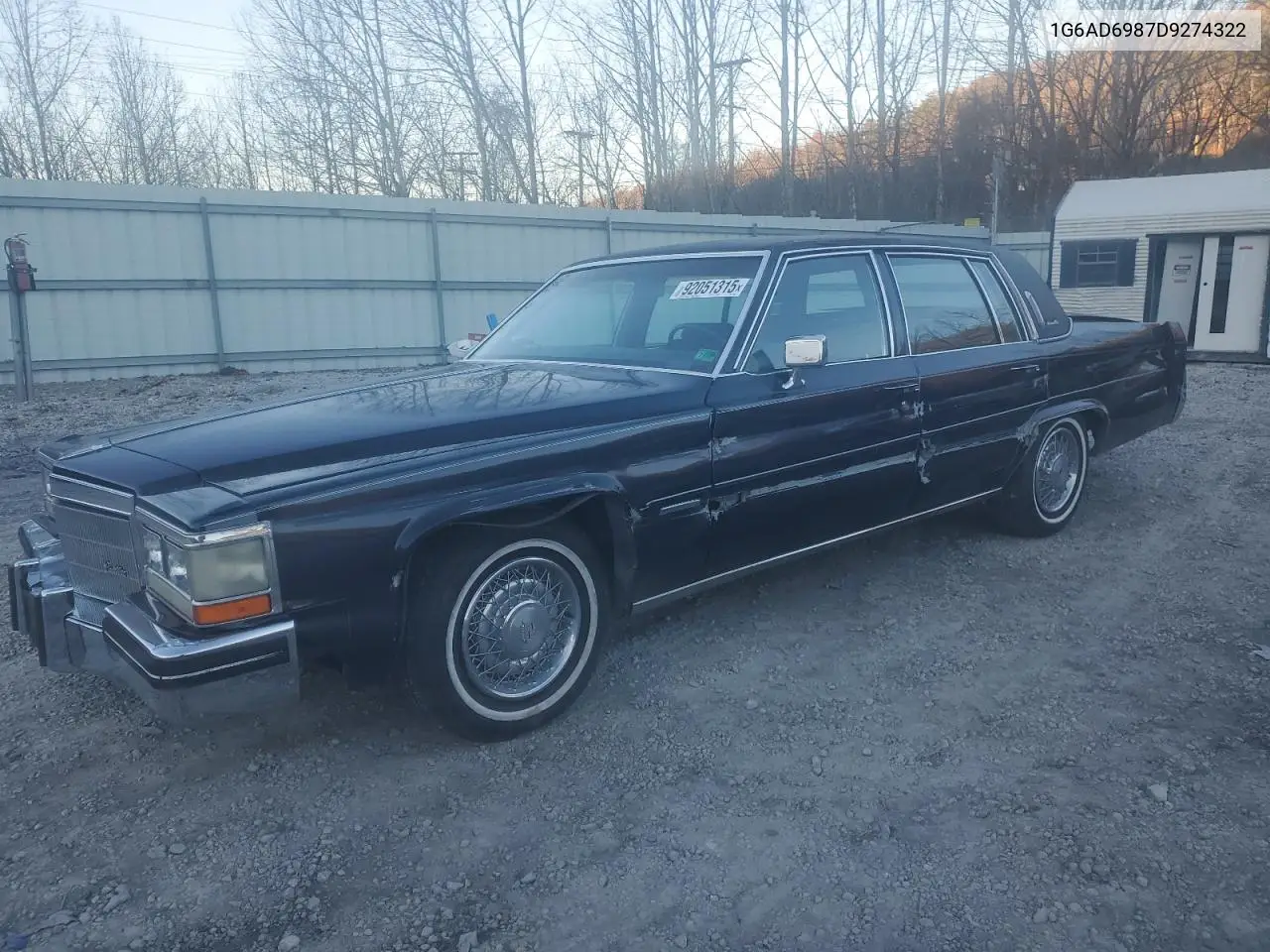 1G6AD6987D9274322 1983 Cadillac Deville