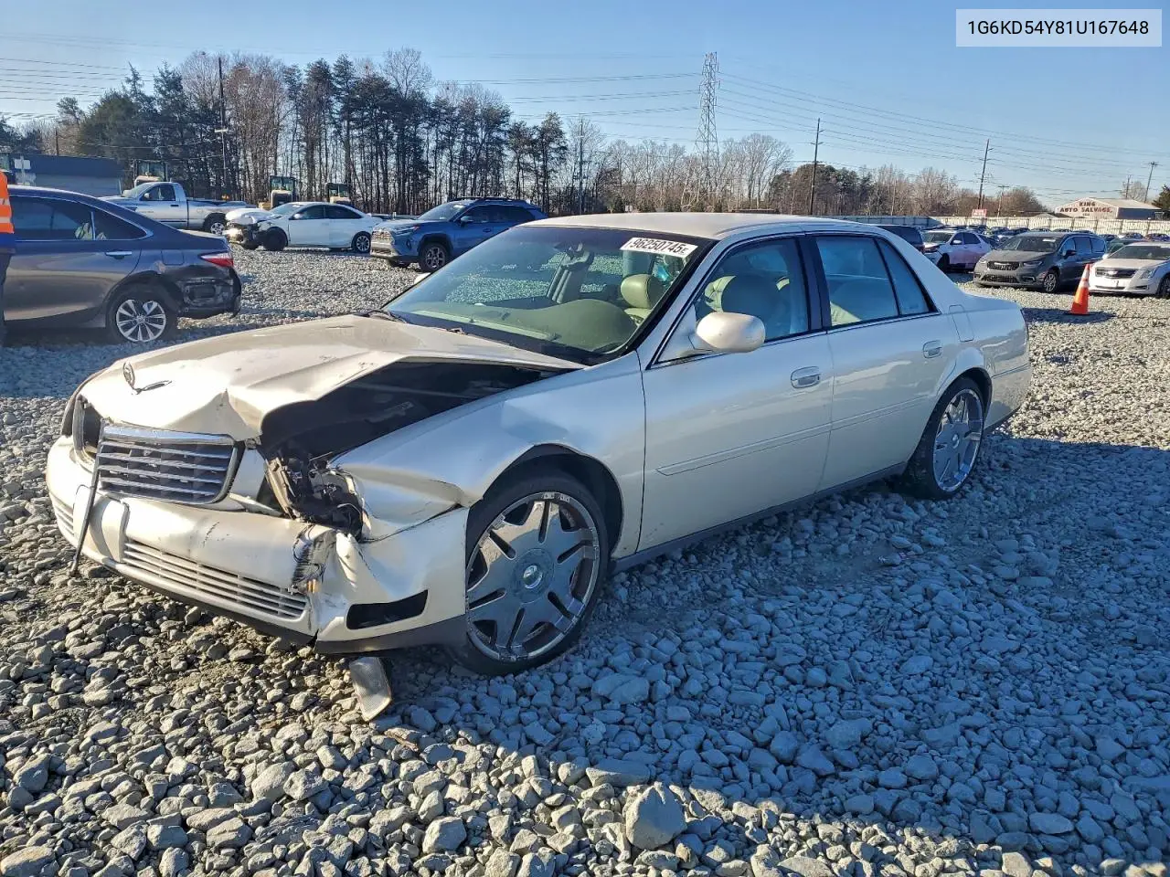 1G6KD54Y81U167648 2001 Cadillac Deville
