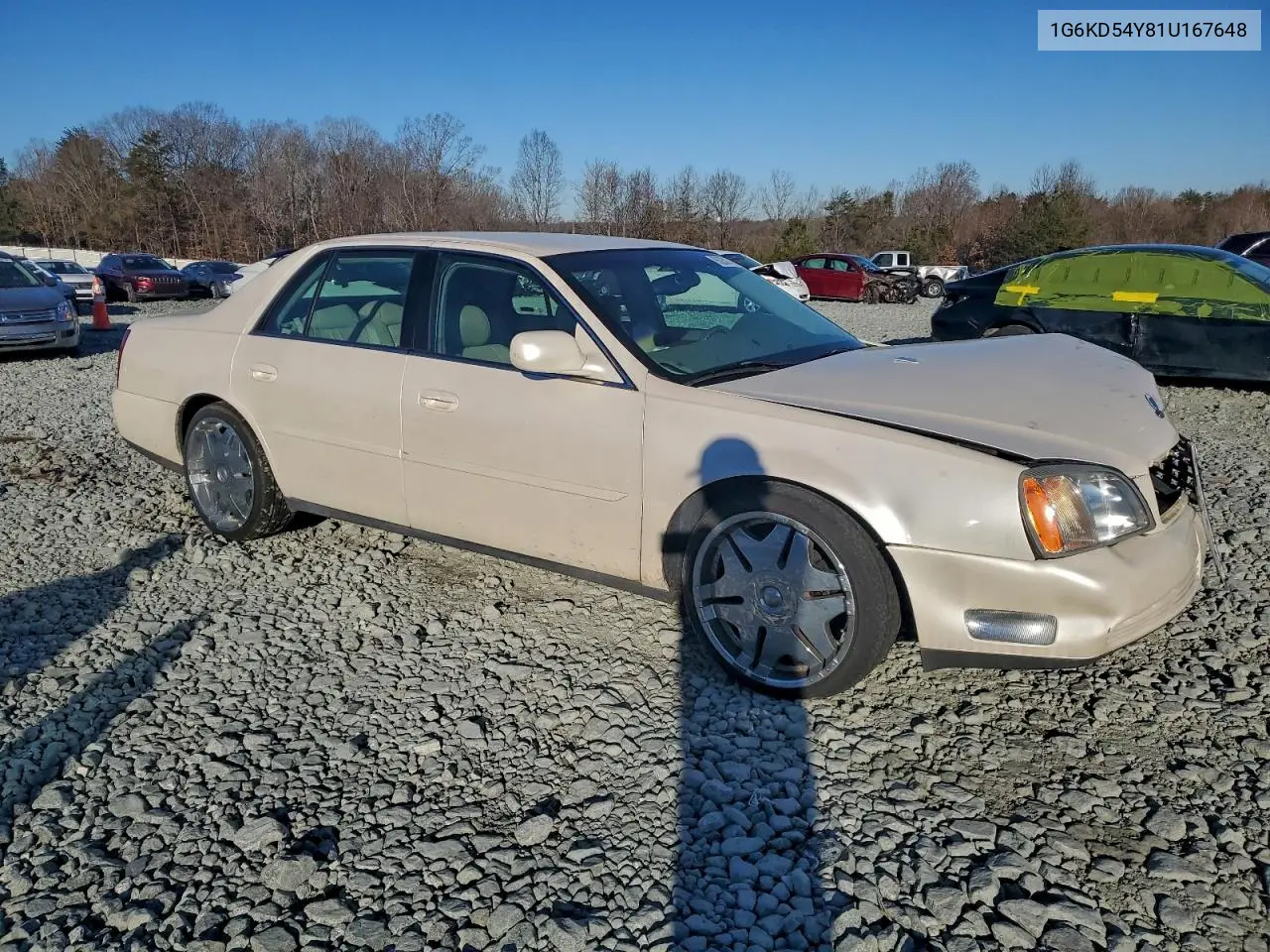 1G6KD54Y81U167648 2001 Cadillac Deville