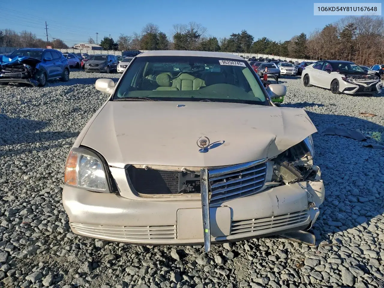 1G6KD54Y81U167648 2001 Cadillac Deville