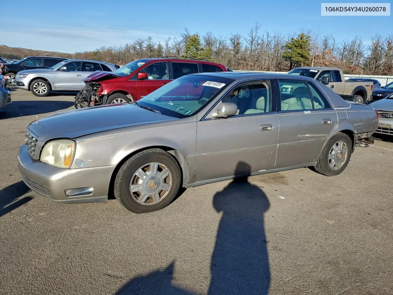 1G6KD54Y34U260078 2004 Cadillac Deville