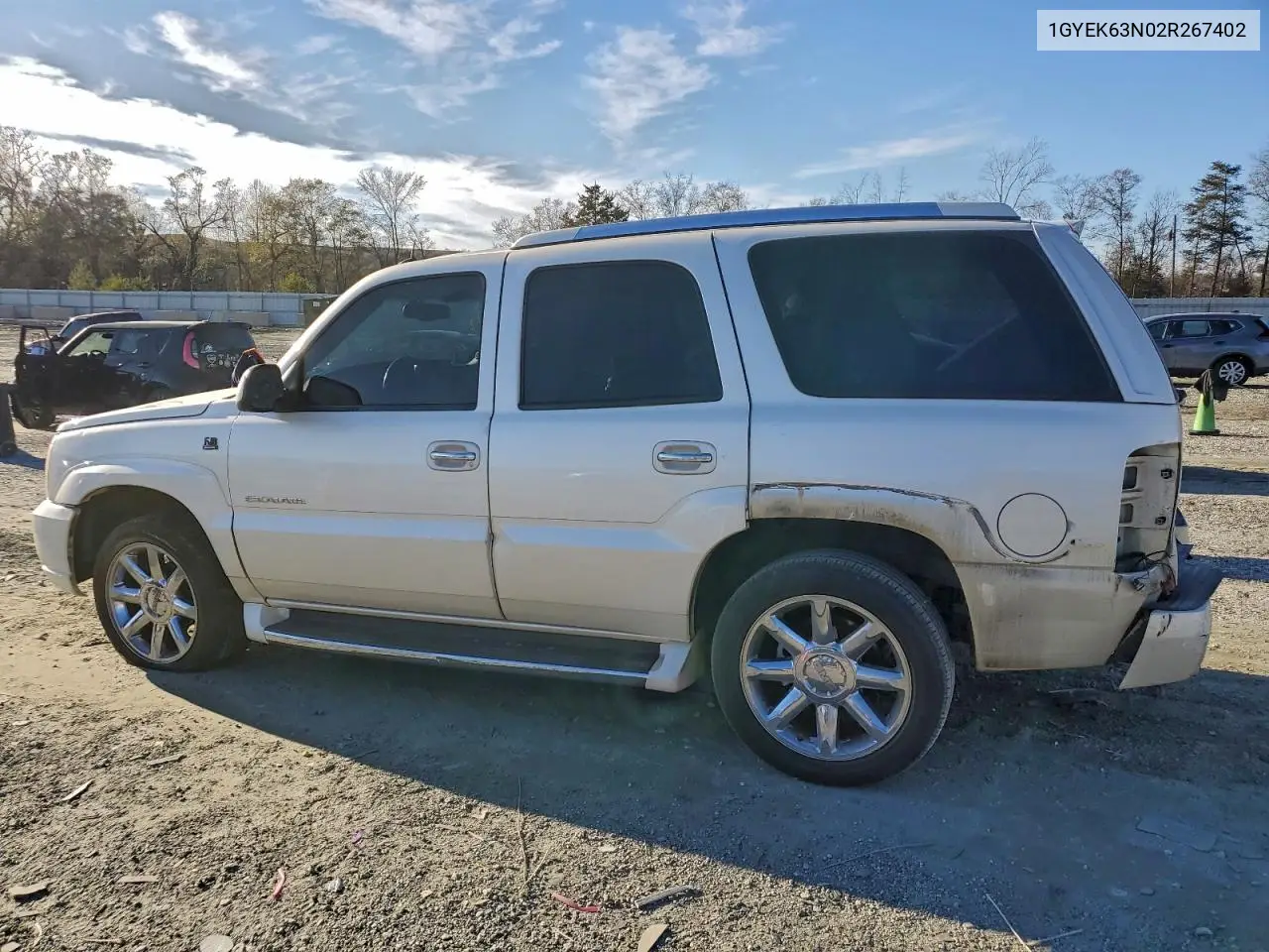 1GYEK63N02R267402 2002 Cadillac Escalade Luxury