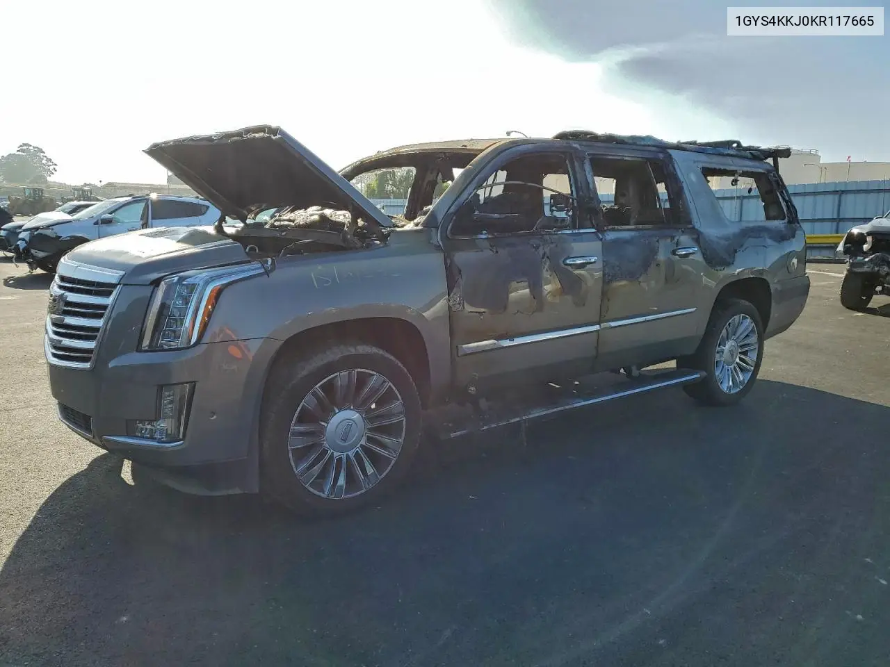 1GYS4KKJ0KR117665 2019 Cadillac Escalade Esv Platinum
