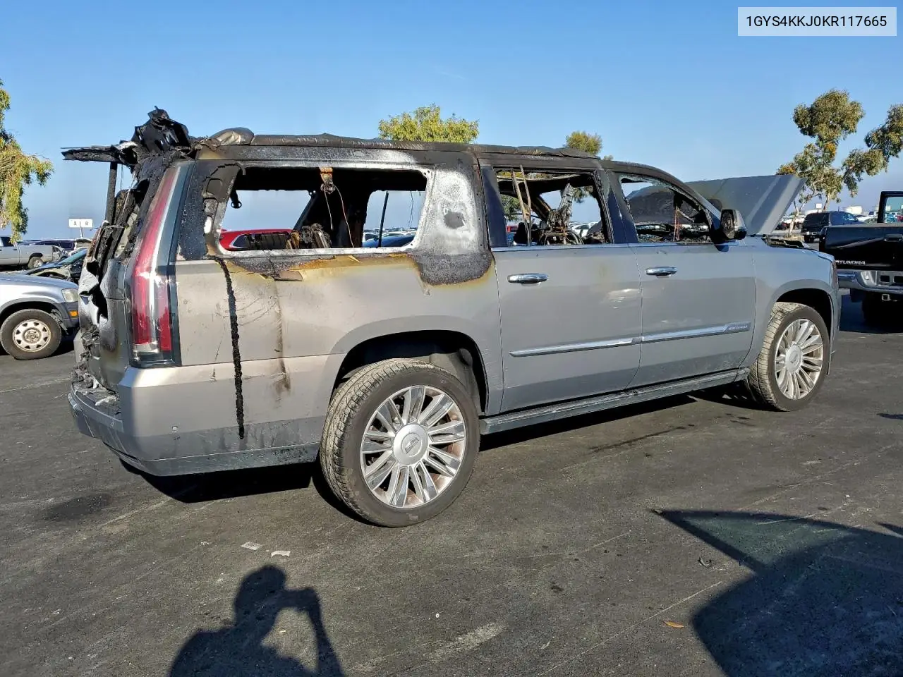 1GYS4KKJ0KR117665 2019 Cadillac Escalade Esv Platinum