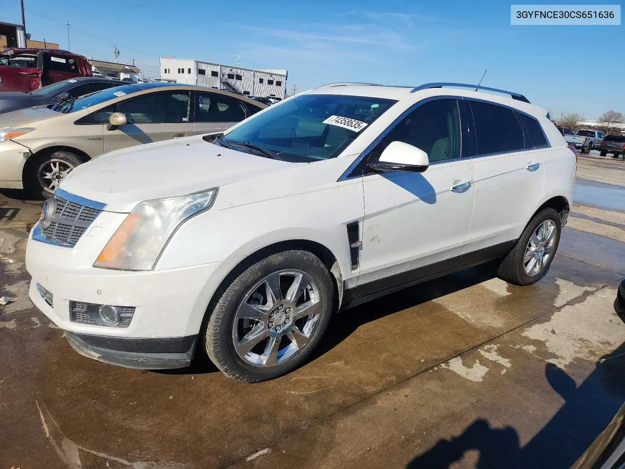 3GYFNCE30CS651636 2012 Cadillac Srx Premium Collection