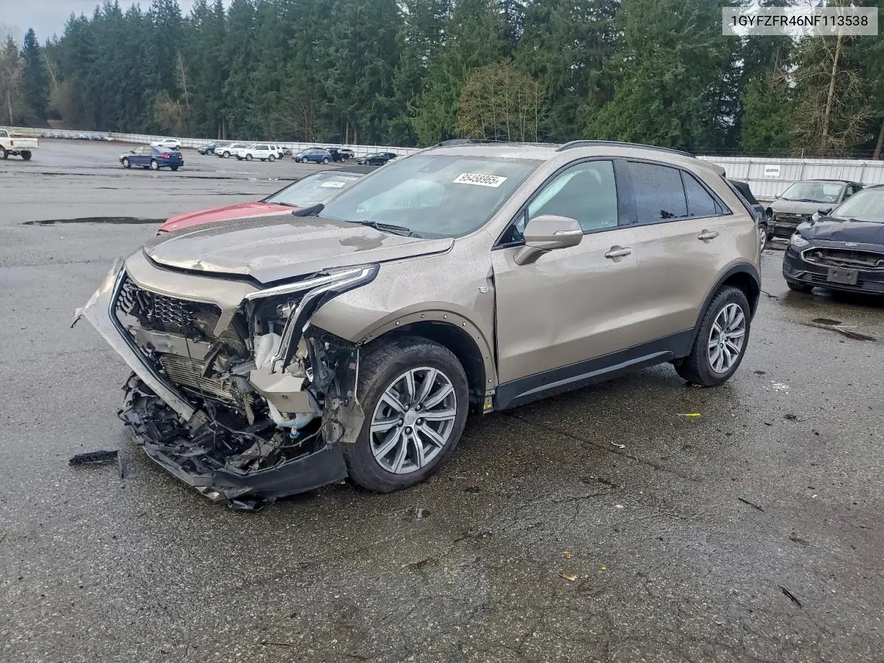 1GYFZFR46NF113538 2022 Cadillac Xt4 Sport