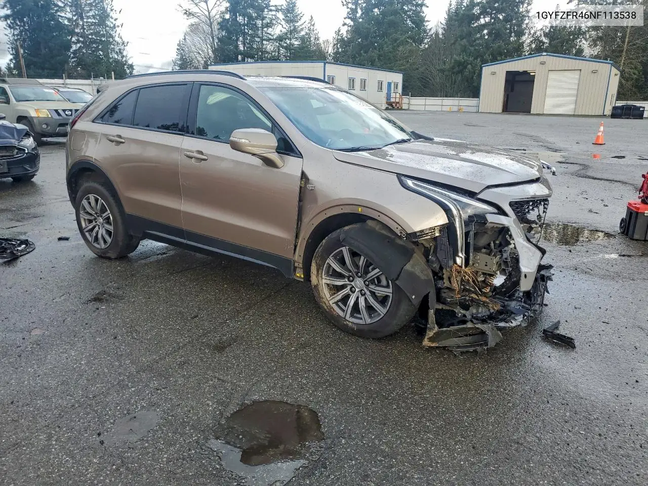 1GYFZFR46NF113538 2022 Cadillac Xt4 Sport