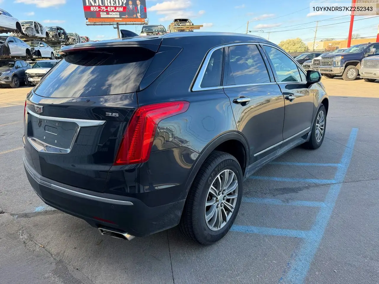 1GYKNDRS7KZ252343 2019 Cadillac Xt5 Luxury