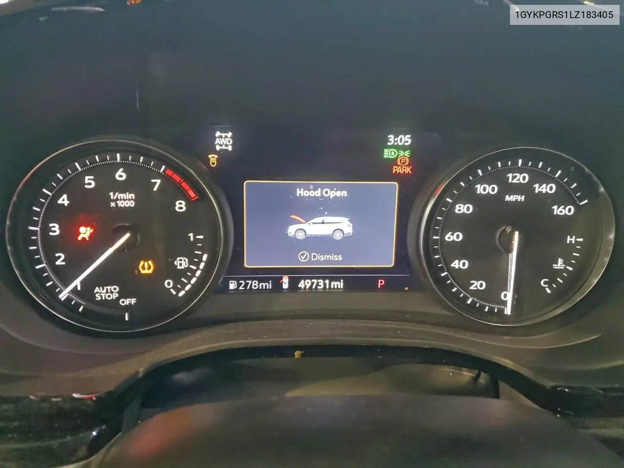 1GYKPGRS1LZ183405 2020 Cadillac Xt6 Sport