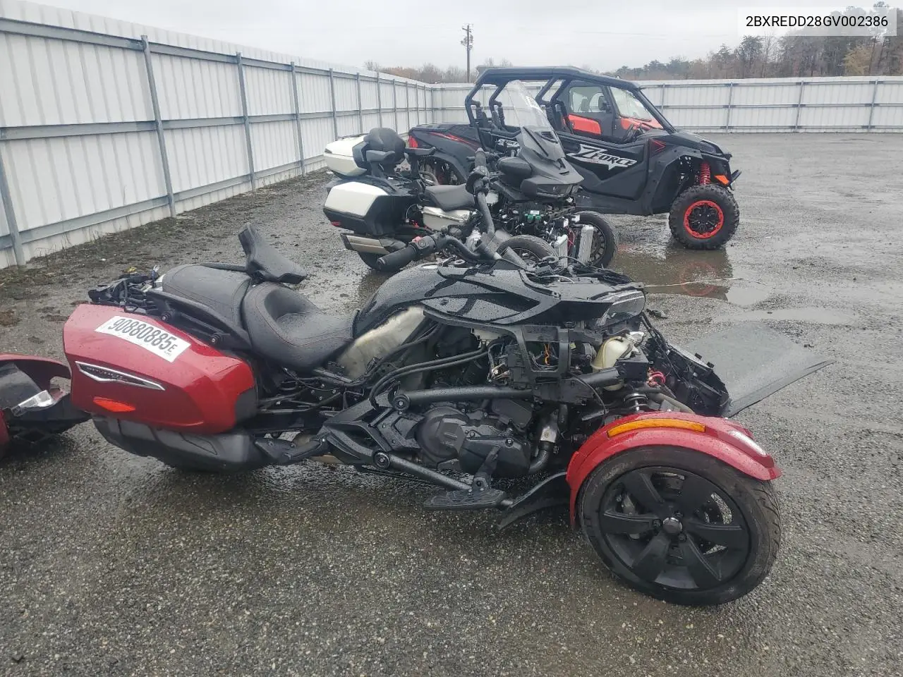 2BXREDD28GV002386 2016 Other Motorcycle Can-Am Spyder F3