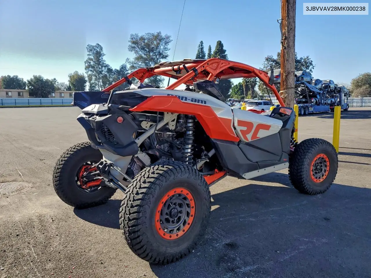 2021 Can-Am Maverick X3 X Rc Turbo Rr VIN: 3JBVVAV28MK000238 Lot: 96775685