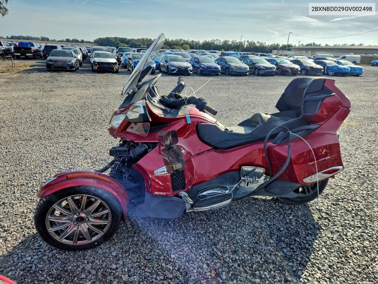 2BXNBDD29GV002498 2016 Can-Am Spyder Roadster Rt