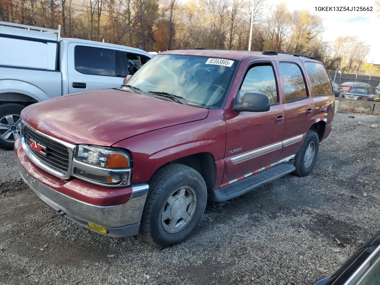 1GKEK13Z54J125662 2004 GMC Yukon