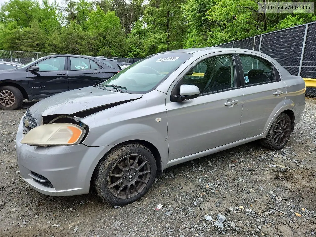 2007 Chevrolet Aveo Lt VIN: KL1TG56627B071305 Lot: 52689086