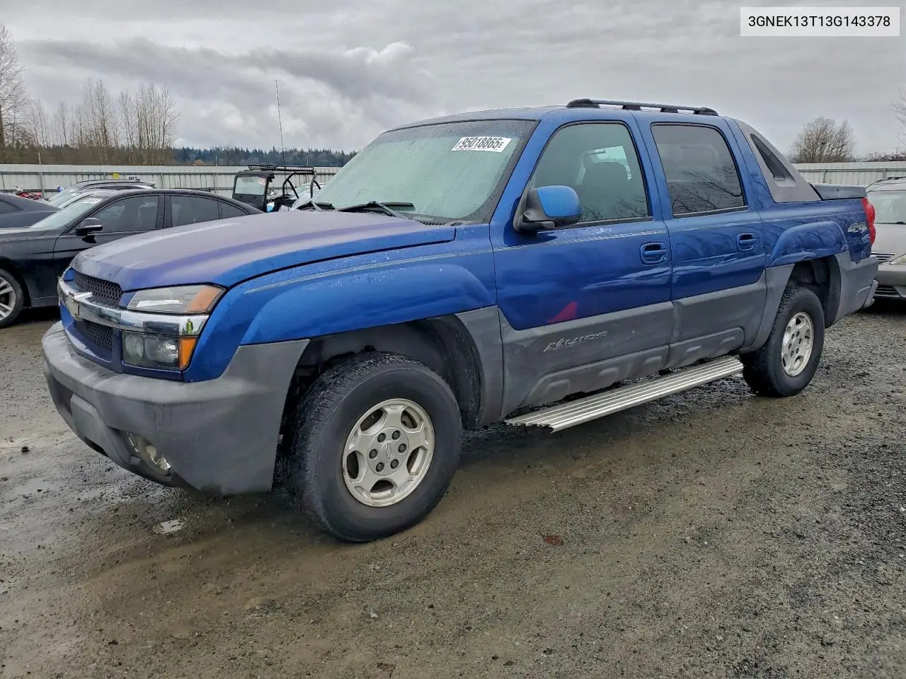 3GNEK13T13G143378 2003 Chevrolet Avalanche K1500