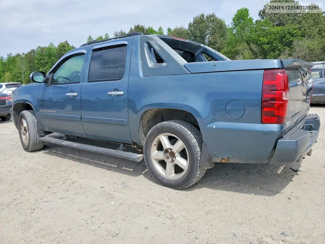 2008 Chevrolet Avalanche K1500 VIN: 3GNFK12358G139296 Lot: 50838076