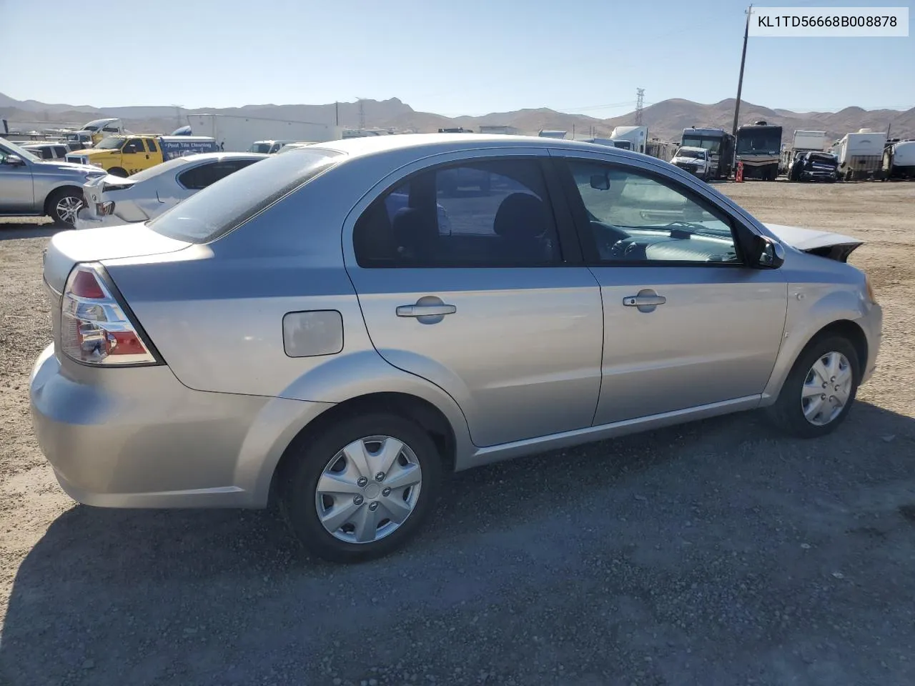 2008 Chevrolet Aveo Base VIN: KL1TD56668B008878 Lot: 67410344