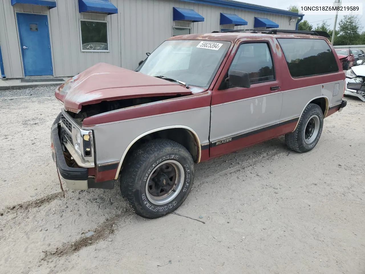 1991 Chevrolet Blazer S10 VIN: 1GNCS18Z6M8219589 Lot: 59825394