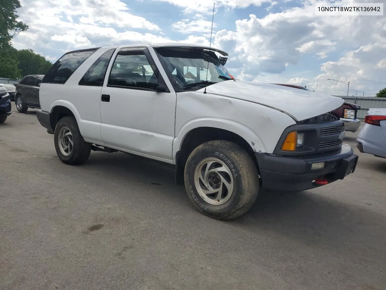 1996 Chevrolet Blazer VIN: 1GNCT18W2TK136942 Lot: 57640544