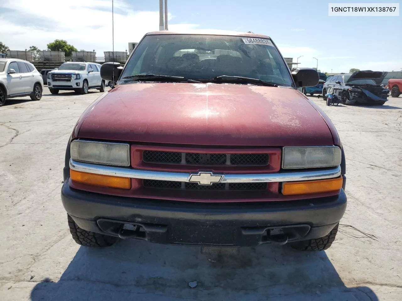 1999 Chevrolet Blazer VIN: 1GNCT18W1XK138767 Lot: 58488834