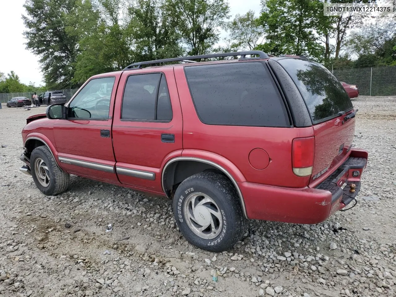 2001 Chevrolet Blazer VIN: 1GNDT13WX12214375 Lot: 65585804