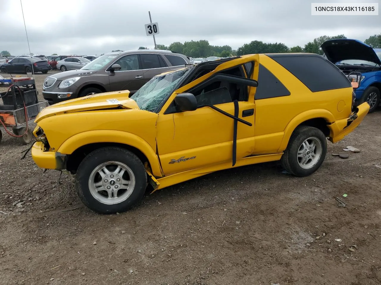 2003 Chevrolet Blazer VIN: 1GNCS18X43K116185 Lot: 56846644