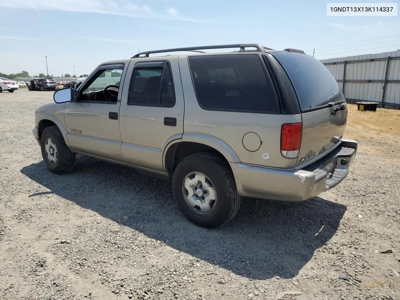 2003 Chevrolet Blazer VIN: 1GNDT13X13K114337 Lot: 59361764