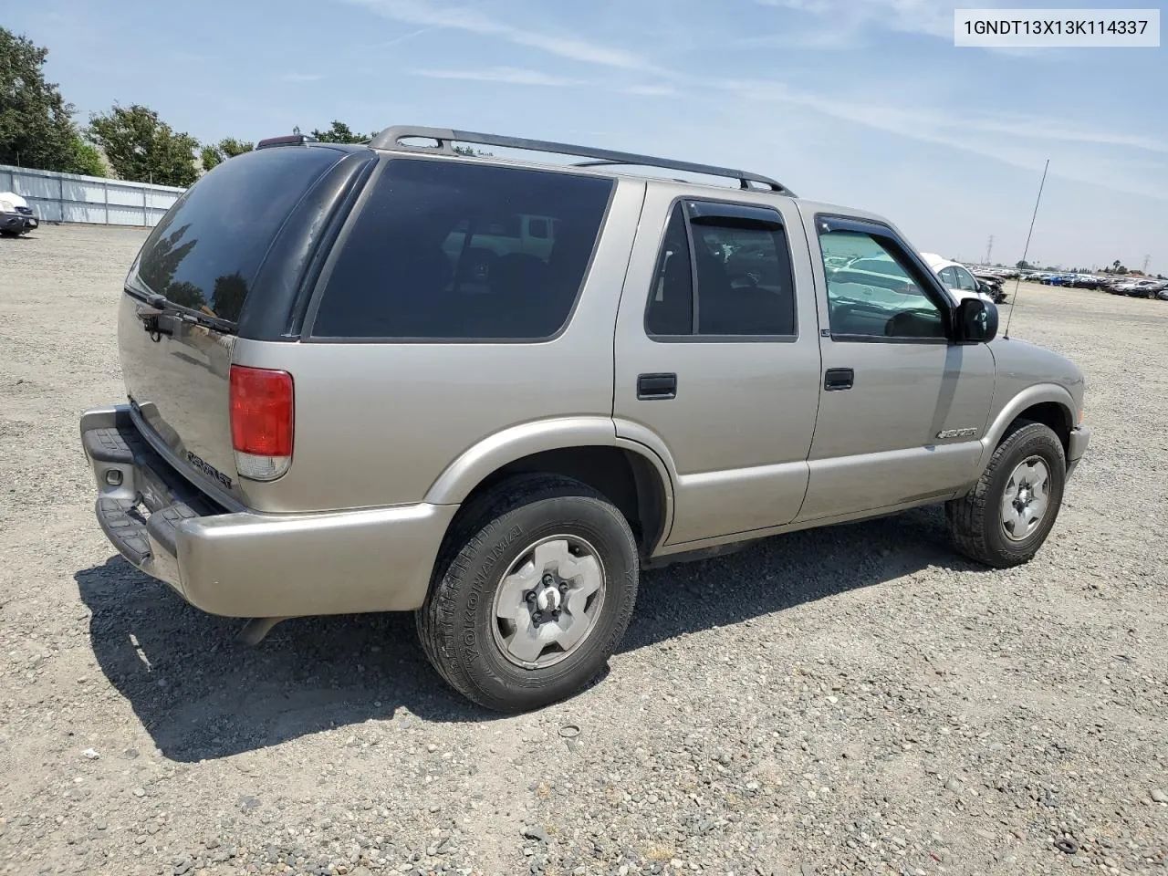 2003 Chevrolet Blazer VIN: 1GNDT13X13K114337 Lot: 59361764