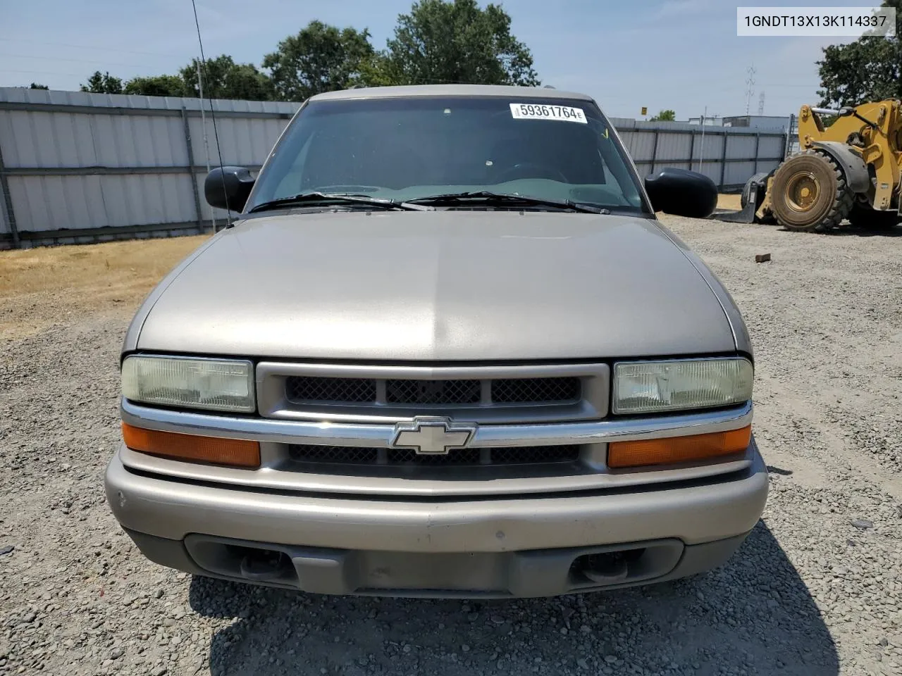 2003 Chevrolet Blazer VIN: 1GNDT13X13K114337 Lot: 59361764