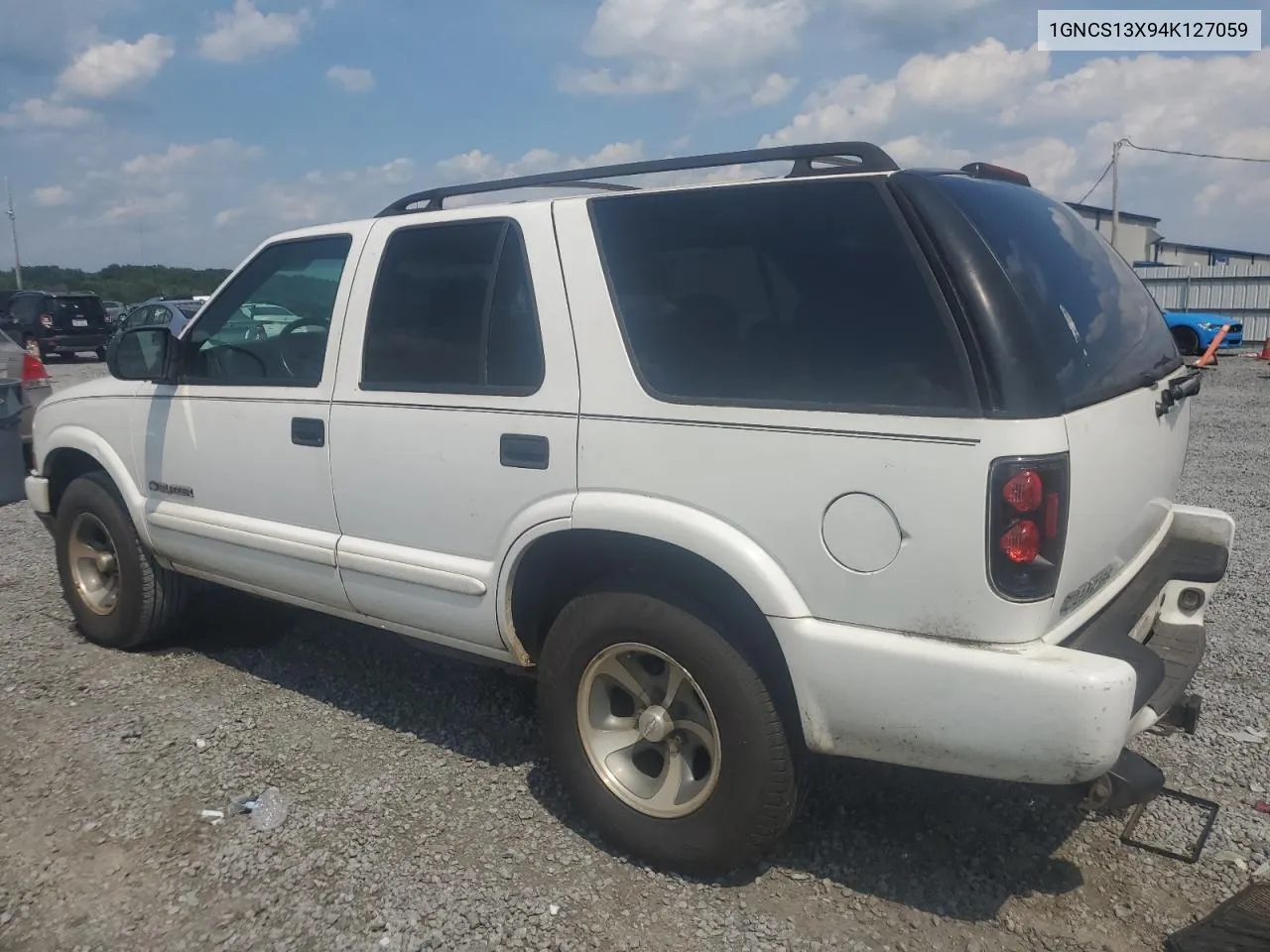 2004 Chevrolet Blazer VIN: 1GNCS13X94K127059 Lot: 67643114