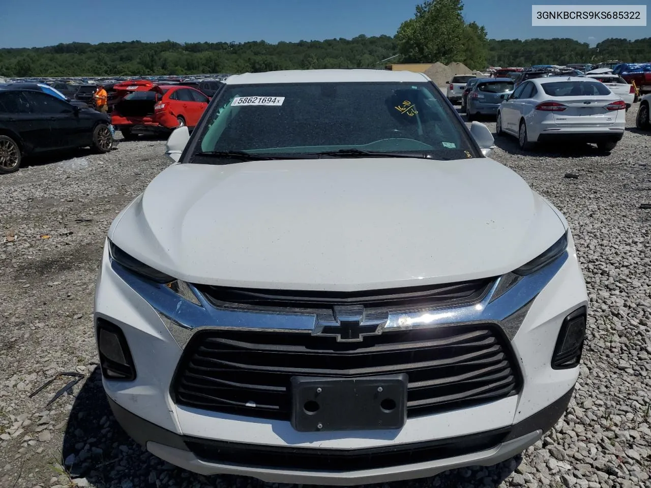 2019 Chevrolet Blazer 2Lt VIN: 3GNKBCRS9KS685322 Lot: 58621694