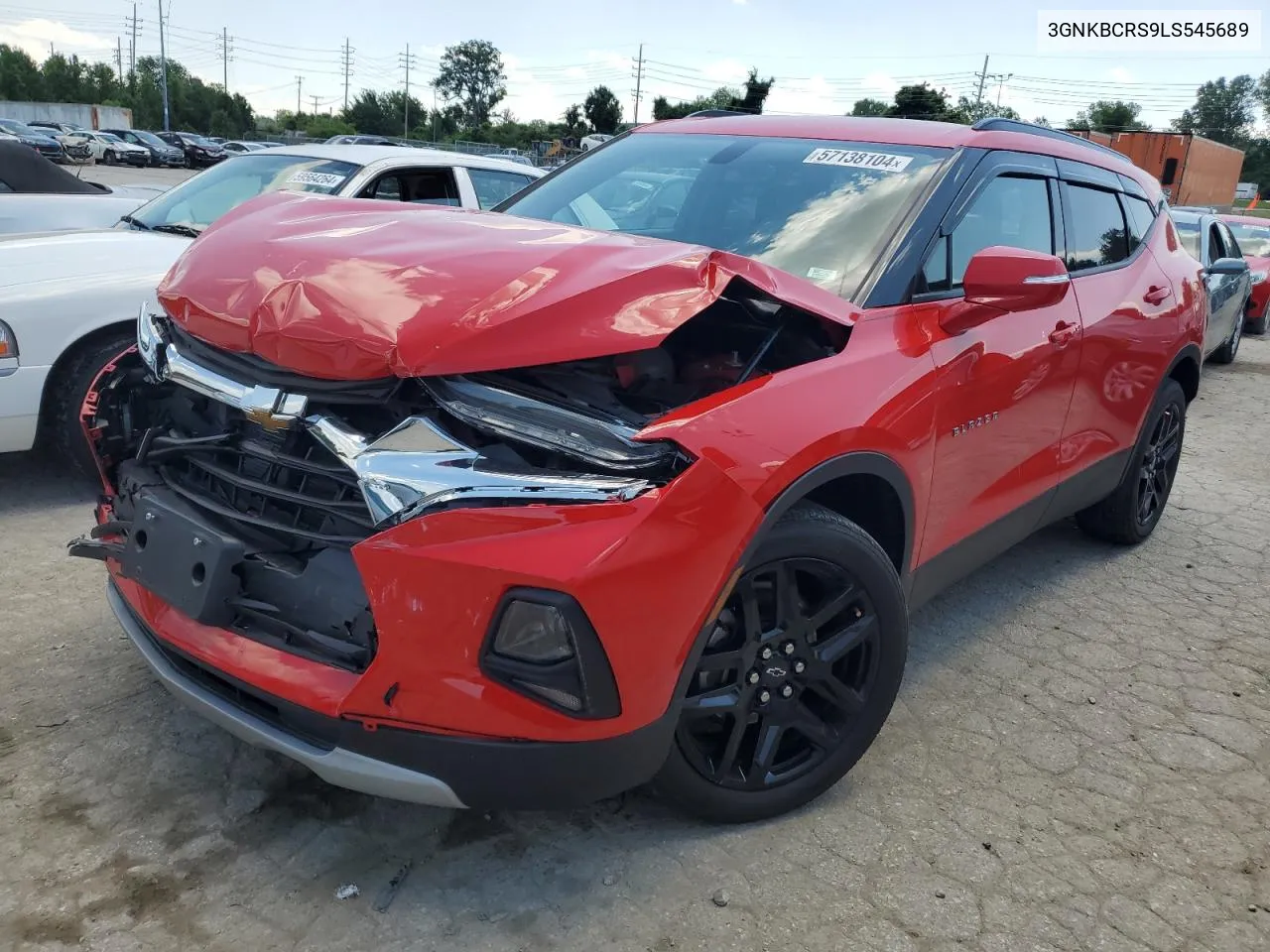 2020 Chevrolet Blazer 2Lt VIN: 3GNKBCRS9LS545689 Lot: 57138104