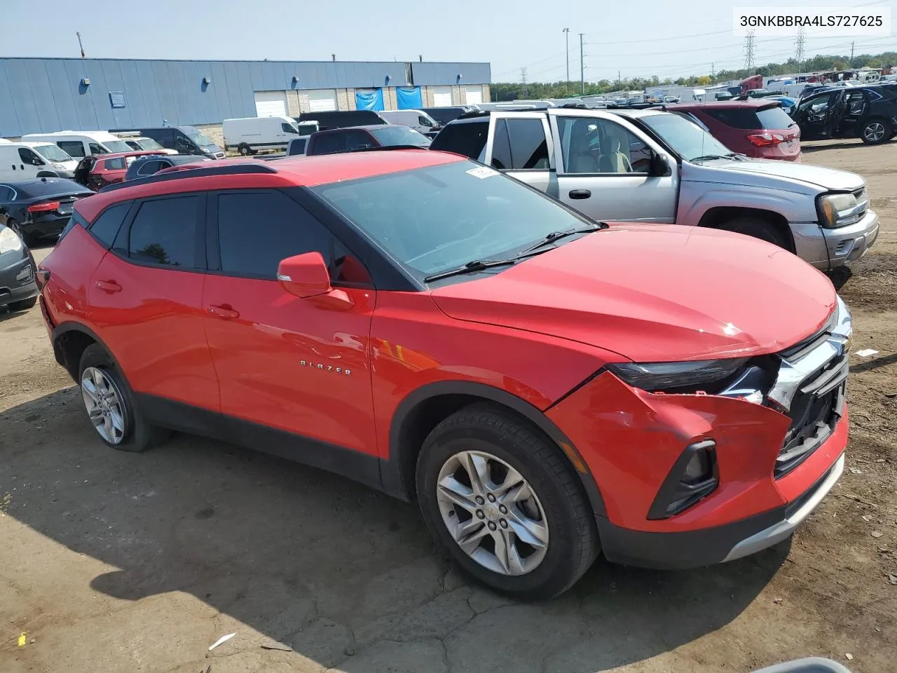 2020 Chevrolet Blazer 1Lt VIN: 3GNKBBRA4LS727625 Lot: 70696224