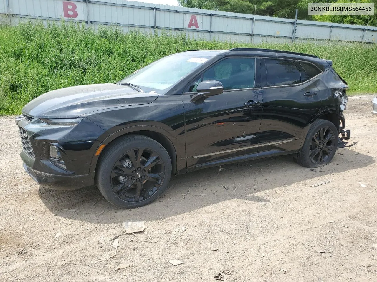 2021 Chevrolet Blazer Rs VIN: 3GNKBERS8MS564456 Lot: 57848294