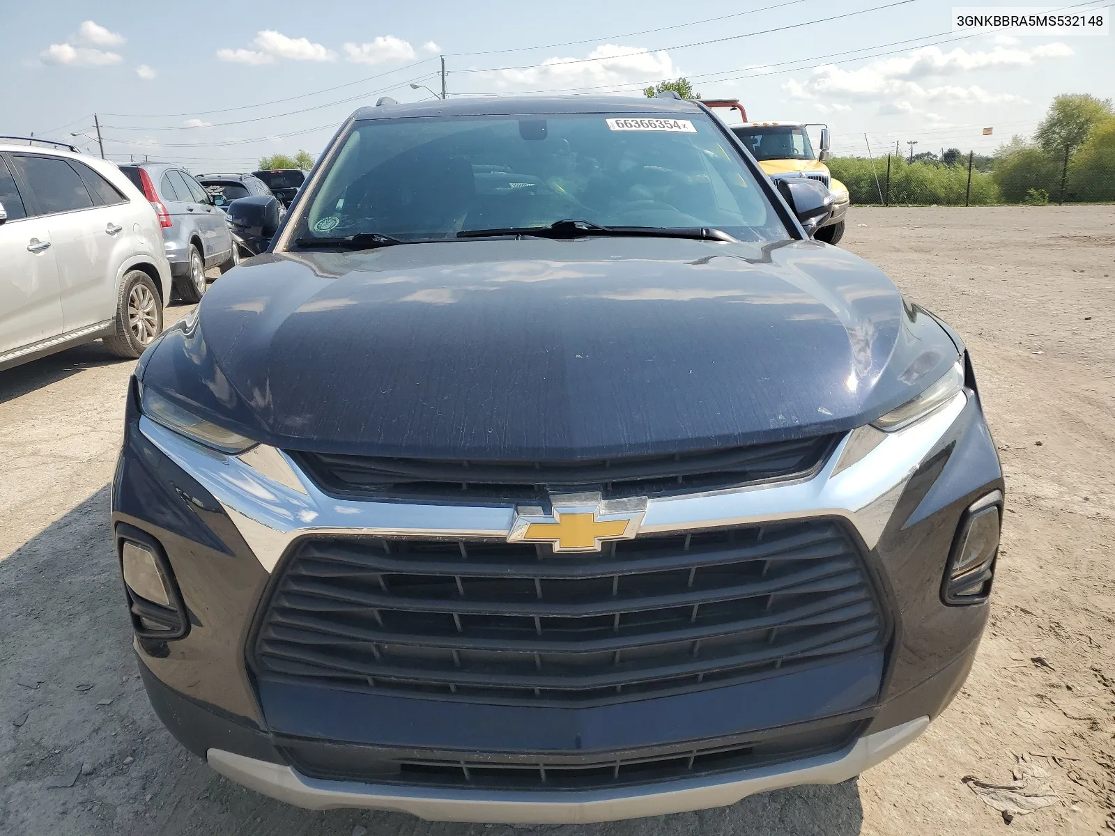 2021 Chevrolet Blazer 1Lt VIN: 3GNKBBRA5MS532148 Lot: 66366354