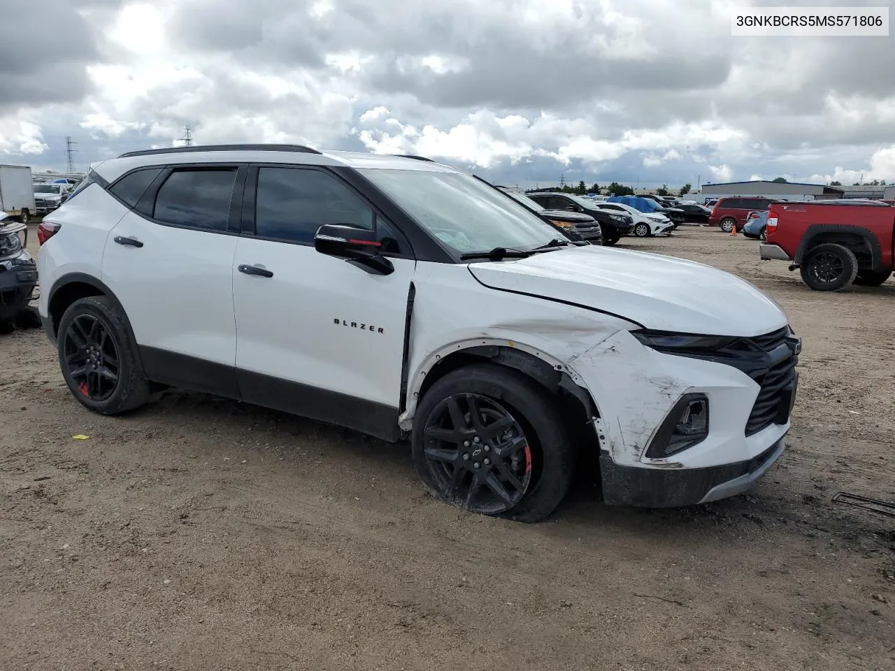 2021 Chevrolet Blazer 2Lt VIN: 3GNKBCRS5MS571806 Lot: 71040984