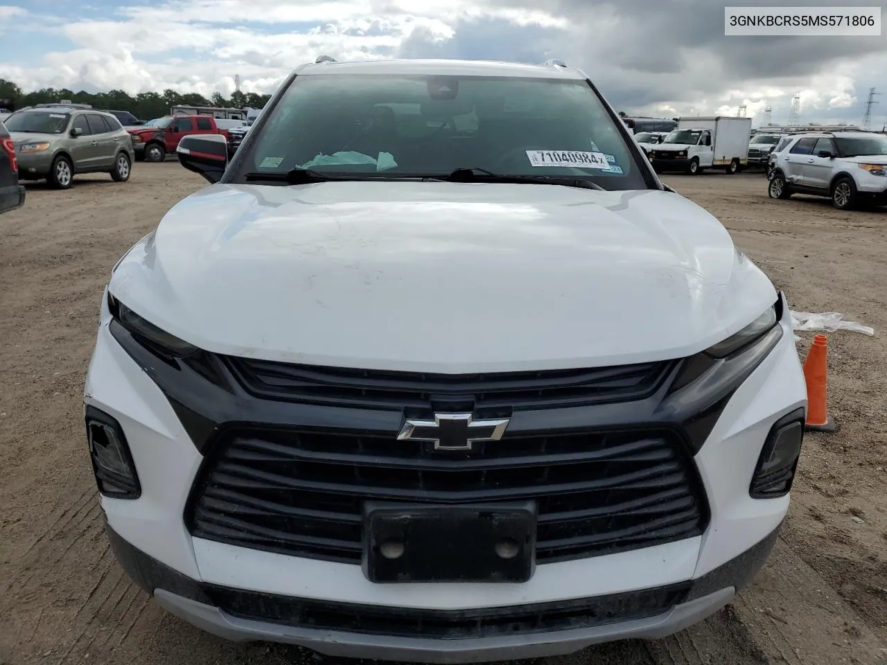 2021 Chevrolet Blazer 2Lt VIN: 3GNKBCRS5MS571806 Lot: 71040984