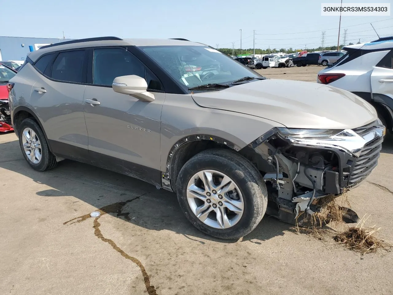 2021 Chevrolet Blazer 2Lt VIN: 3GNKBCRS3MS534303 Lot: 71256824